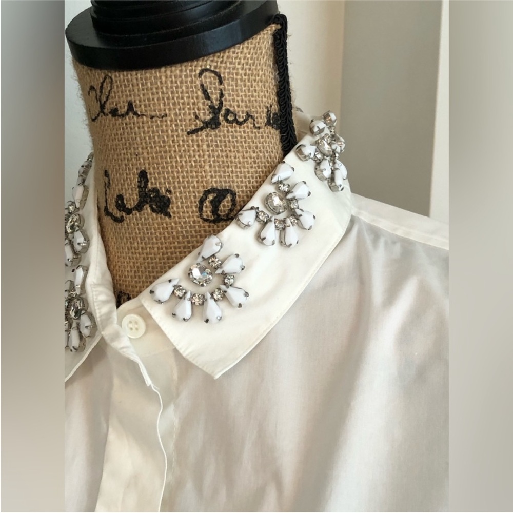 J. Crew Embellished Short Sleeve Top NWT
